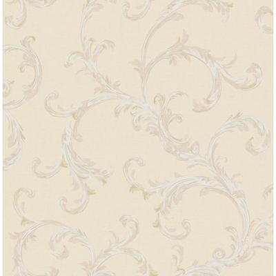 Seabrook Designs Evesham Scroll Unpasted Wallpaper