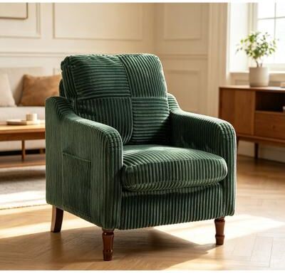 Scooped Armchair Mid Century Modern Accent Chairs Upholstered Comfy Chair