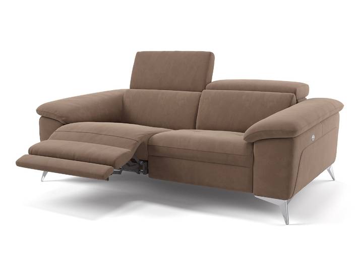 Stoff 2 Sitzer Couch STELLA mit Relaxfunktion