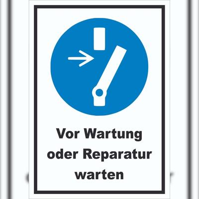 HB-Druck Vor Wartung oder Reparatur freischalten Schild A6 (105x148mm)