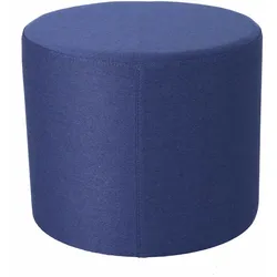 Pouf Rondo, runder Sitzhocker mit Styroporkern, modern, Blau, Ø 50 cm, Bezug Polyester