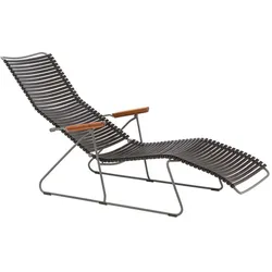 Sunlounger Click Houe Lamellen schwarz, Designer Henrik Pedersen, 64x90 cm