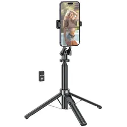 Hoco Other selfie stick with bluetooth remote control tripod K21 black, Selfie Stick, Schwarz