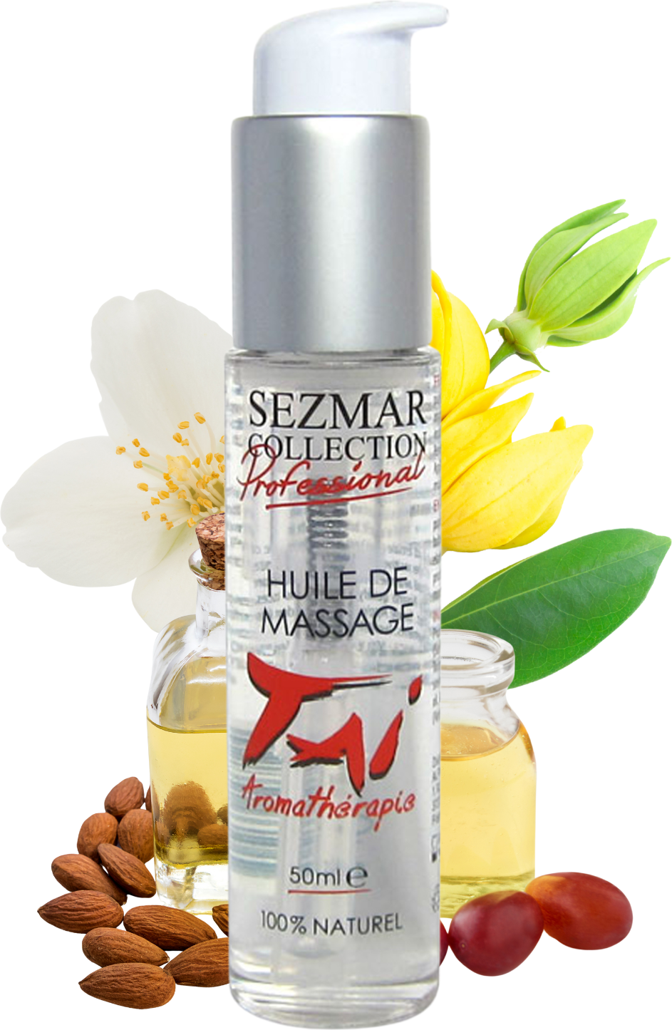 SEZMAR Huile de massage professionnelle TAI 100% naturelle - 50 ml