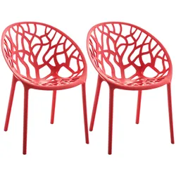 CLP 2er Set Stuhl Hope   Farbe: rot
