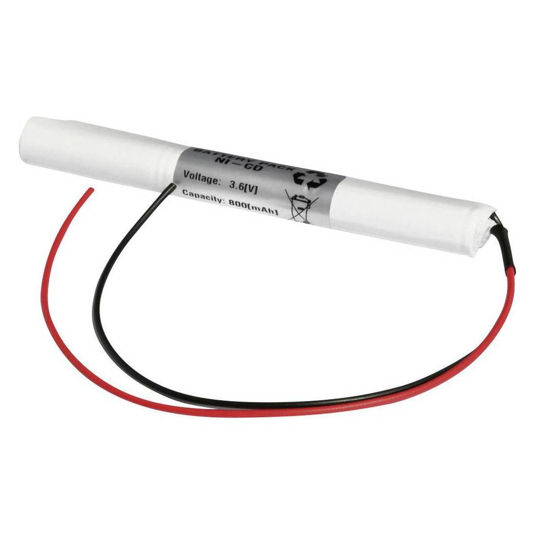 Emmerich Fluchtweg-Notleuchtenakku 800 mAh mit Kabeln (36AA800S)