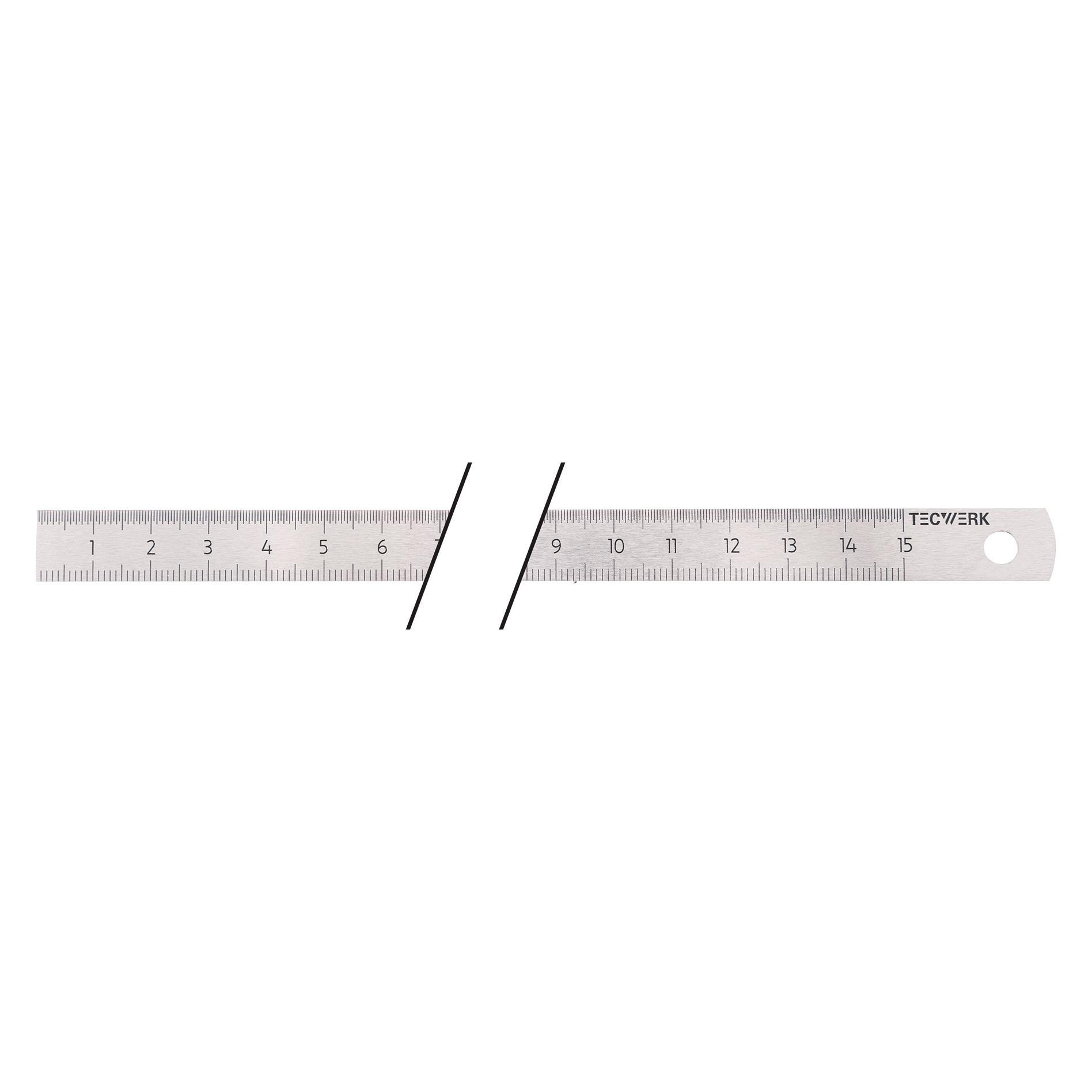 Tecwerk Stahlmassstab Länge 150 mm rostfreier Stahl biegsam Teilung B = mm/1/2 mm (15 cm, Stahl) (2000858760)