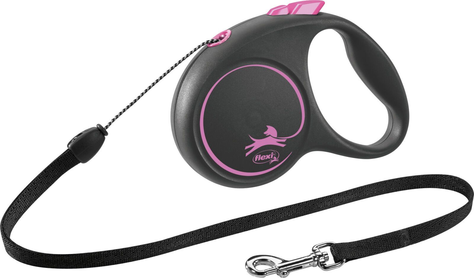 TRIXIE flexi BLACK DESIGN, Seil, S: 5 m, pink