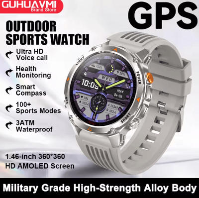 Inspire Picks AeroTrack Pro GPS Smartwatch AMOLED NFC Calling Sports Watch grey