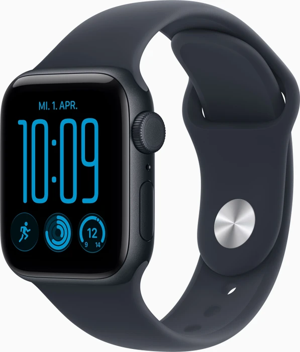 Apple Watch SE 3 Cellular 40 mm Aluminiumgehäuse in Dunkelblau mit Sportarmband Marineblau -