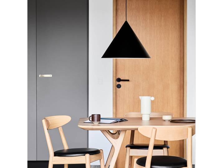Benjamin Suspension Ø30 Matt Black - Frandsen - Salon / séjour - Design - Métal - À ampoule unique