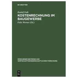 Falk:Kostenrechnung im Baugewerbe, Fachbücher von Rudolf Falk