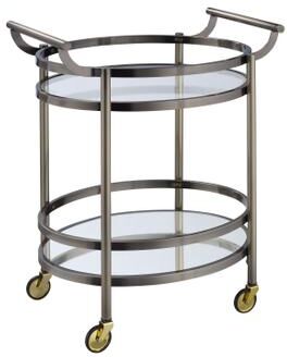 Serving Cart by Acme in Brushed Bronze