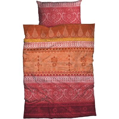 Bettwäsche CASATEX "Indi", orange, B/L: 155cm x 220cm, 1 Stk., 1 Stk., Satin, B/L: 80cm x 80cm, 2 Stk., Satin, Obermaterial: 100% Baumwolle, Bettwäsche, Bettwäsche, romantisch, orientalisch, weich und gemütlich