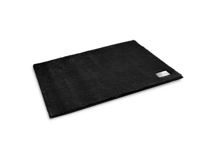 Joop! Badteppich Joop Luxury 70X120 Luxury, Schwarz, Uni, rechteckig, 70x120 cm, Made in Germany, für Fußbodenheizung geeignet, rutschhemmend, Heimtextilien, Badtextilien, Badematten