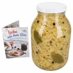 Einmachglas 3L Vorratsglas TO100 Deckel weiß Rezeptheft Einkochen