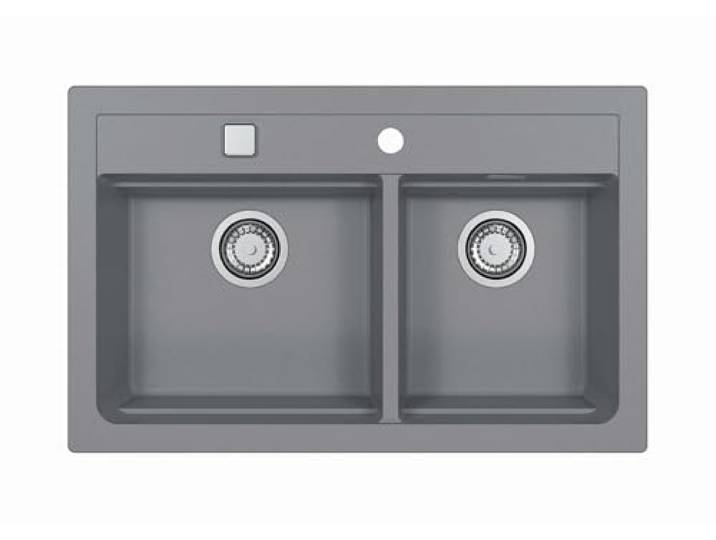 Alveus 1132001 ATROX 50 Küchenspüle Unterputz oder Unterbau aus Granit, Beton