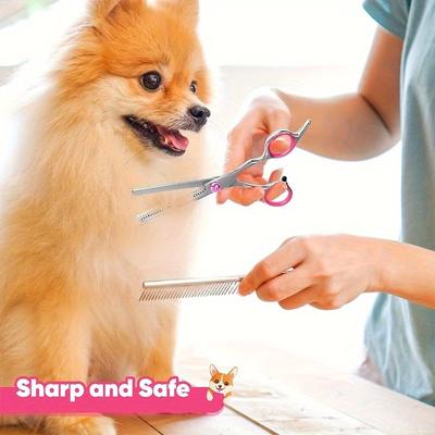 Happy Pet Pantry Pet Grooming Scissors Set For Dogs & Cats With Precision Thinning Shears Pet Grooming Scissors Set For Dogs & Cats With Precision Thinning Shears