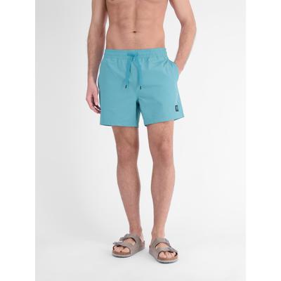 Badeshorts LERROS "Badehose für Herren mit Tunnelzugbund", Herren, Gr. S, Normalgrößen, blau (reef blau), 100% Polyester, Badehosen Badeshorts