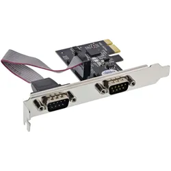 Longshine Controller PCIe 2x Seriell RS232 - Schnittstellenkarte - PCI-Express, Kontrollerkarte