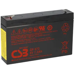 CSB GP672 AGM Bleiakku 6V 7,2Ah T1 / Faston 4,8 mm