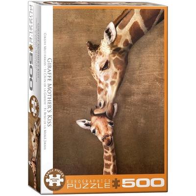 Family Puzzle 500 Teile - Oversize - Giraffe Mother's Kiss