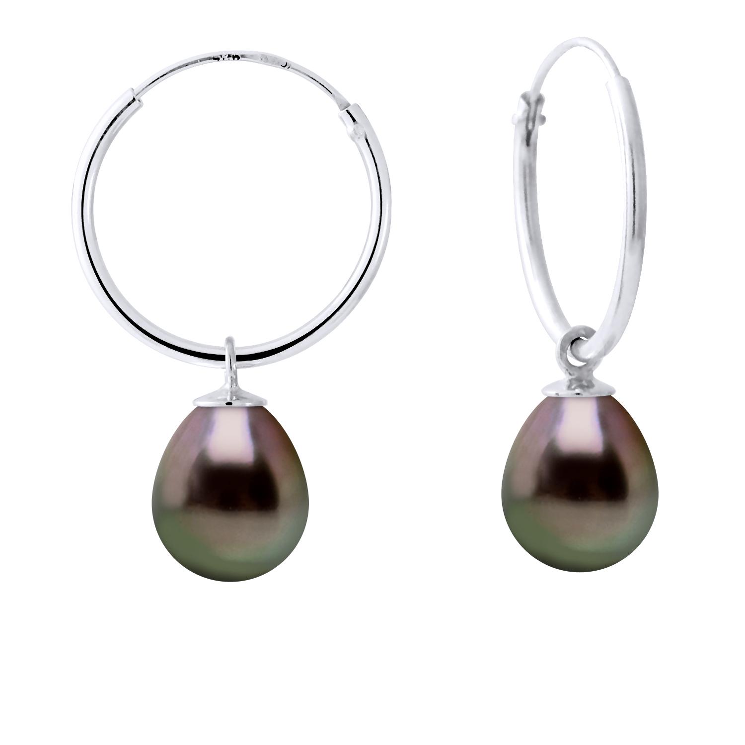 Creole Tahitian Pearls Pears 8-9mm White Gold