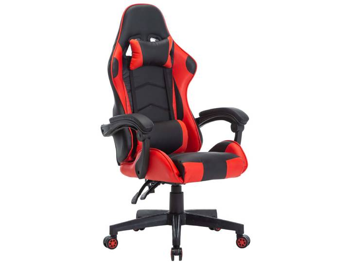 Gamingstuhl Bürostuhl Leder THUNDERBOLT rot