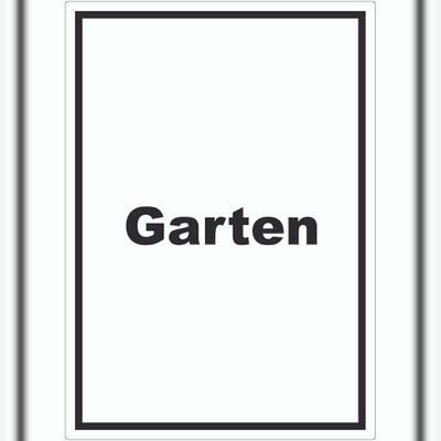HB-Druck Garten Aufkleber mit Text Blumen Rasen hochkant A6 (105x148mm)