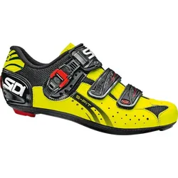 Sidi Genius 5 Fit Carbon Rennradschuhe Schwarz Gelb Fluoreszierend Gr. 39 (24 cm Sohle)
