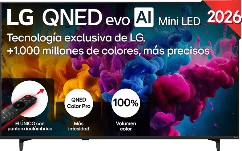 TV QNED Mini LED 55" - LG 55QNED8MB6A.AEU, UHD 4K, Alpha 8 AI Processor Gen2, Smart TV, Negro