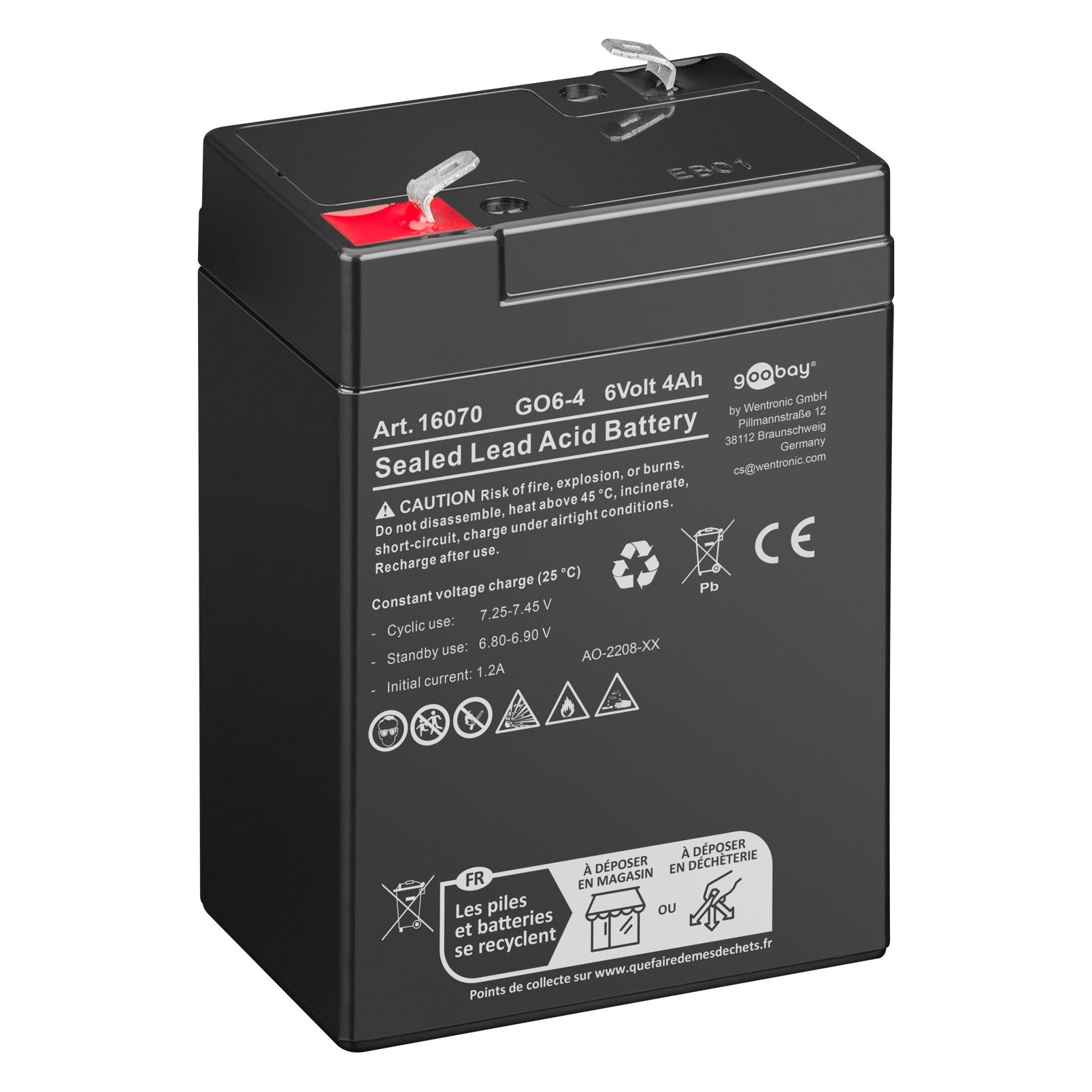 Goobay Blei Akku GO6-4 4000 mAh, 6 V (4000 mAh) (16070)