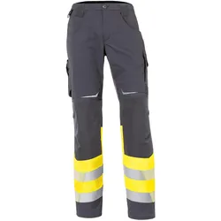 Kübler, Arbeitshose, Hose REFLECTIQ Klasse 1 warngelb/anthrazit Form 2208 Grösse 62 (62)