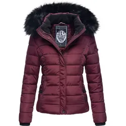 NAVAHOO Damen Steppjacke Hochwertige Winterjacke Mit Voluminöser Kunstpelz-Kapuze Miamor