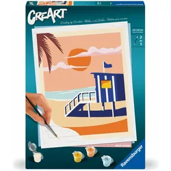 Ravensburger CreArt - Malen nach Zahlen 23896 - Beach Cottage - ab 12 Jahren