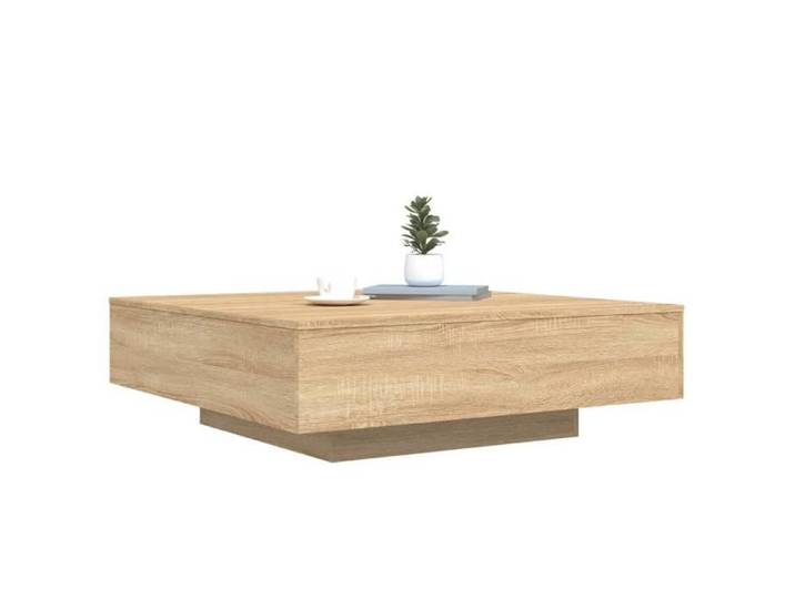 HOT SALE*Table basse élégante - Support 20 kg - SHELD - Table à café - chêne sonoma 100x100x31cm bois d'ingénierie M4891701
