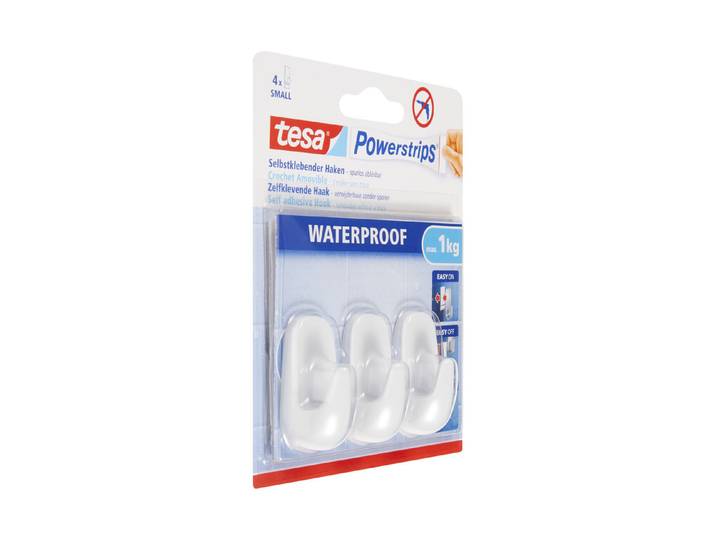 Tesa Powerstrips Waterproof Haken 3 Stück