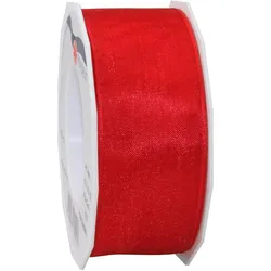 PRÄSENT Geschenkbänder 40 mm x 25 m rot