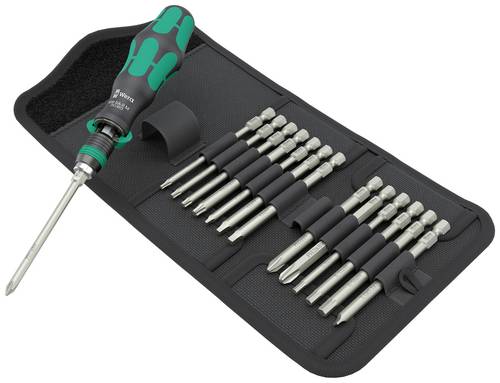 Wera Kraftform Kompakt 838 RA-R M Imperial Set 1 05051066001 Bit-Set 15teilig Kreuzschlitz Phillips, Kreuzschlitz Pozidriv, TORX