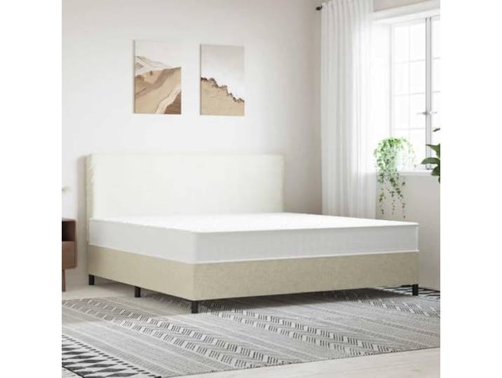 TUERYAFEK Taschenfederkernmatratze 200x200 cm Mittelfest 7 Liegezonen, Atmungsaktiver Bezug, Abnehmbarer Waschbarer Bezug, Geräuscharm
