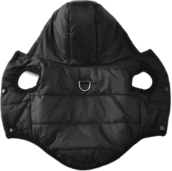 Inspire Picks SnugglePaw Winter Dog Hoodie Warm Fleece Dog Coat With D Ring For Small & Medium Dogs black xl