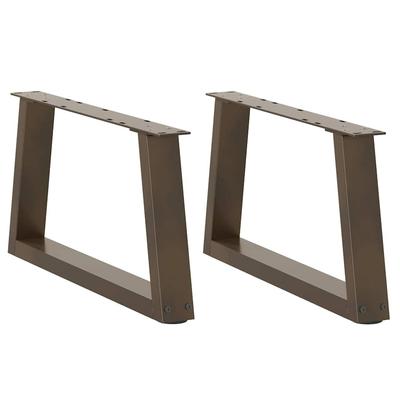 Helloshop26 - Set aus 2 V-förmigen Couchtischbeinen 50 x 30 cm funktional und ästhetisch ansprechend modernes Design aus Naturstahl 02_0056827
