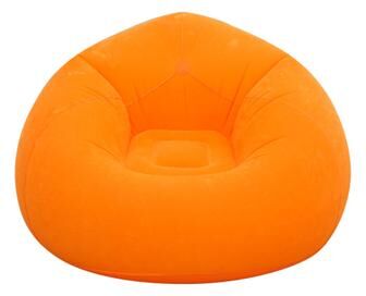 Multisell Products Hub PVC Lounger Seat, Large Lazy Inflatable Sofa Chairs, Bean Bag Sofas, Pouf Puff Couch For Tatami & Living Room orange
