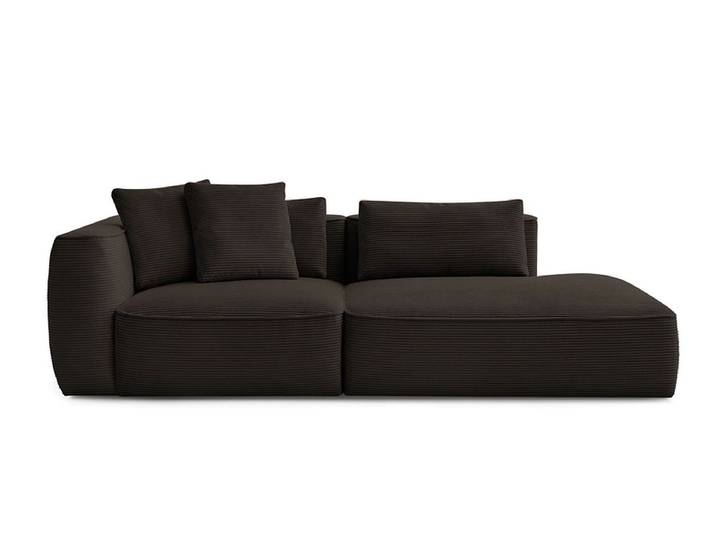 3er Sofa BOBOCHIC LEOPOLD Cord-Stoff rotbraun