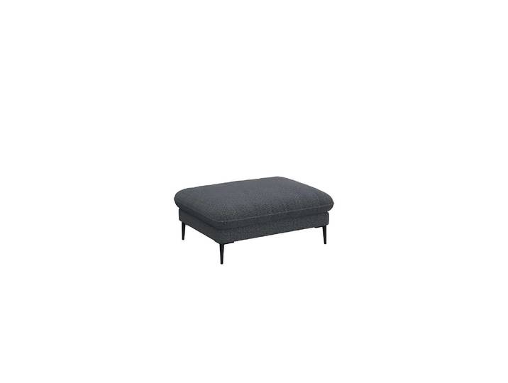 Pouf FLEXLUX Salino, Fußhocker, Sitzhocker, Polsterhocker , grau (anthrazit), B:97cm H:43cm T:76cm, 100% Polyester, Poufs, Pouf, Kaltschaum & Stahl-Wellen, Füsse Schwarz