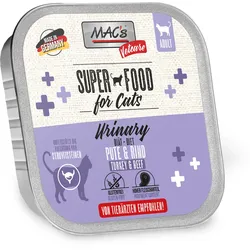 MAC's Cat Vetcare Diätnahrung 100g Schale Katzennassfutter Sparpaket 32 x 100 Gramm Urinary Pute & Rind