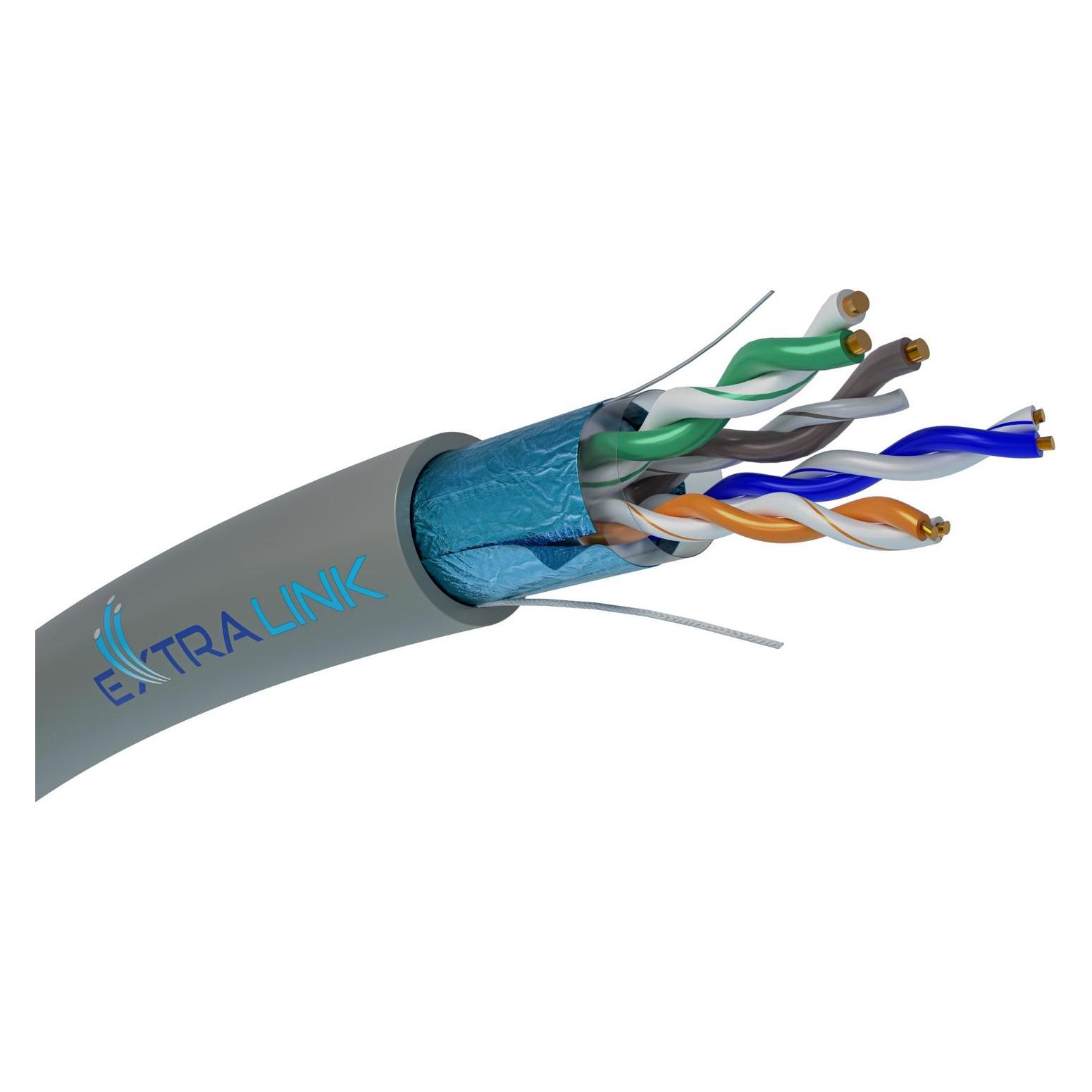 Extralink CAT5E FTP (F/UTP) Wewnętrzny | Kabel sieciowy skrętka | 305M (F/UTP, CAT5e, 305 m) (EX.18259)