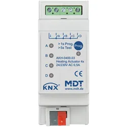 MDT technologies Heizungsaktor 4-fach 2TE REG, 24-230VAC AKH-0400.03