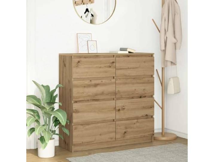 HEFZGDB Pflegeleichtes Sideboard Artisan-Eiche 100x35x99 cm mit glatter Oberfläche, langlebiges Sideboard aus Holzwerkstoff und minimalistisches für Wohnbereich bietet reichlich Stauraum