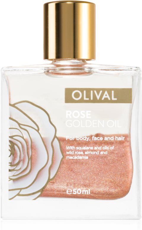 Olival Rose Gold huile pailletée visage, corps et cheveux 50 ml